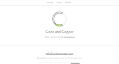 Desktop Screenshot of codeandcopper.com