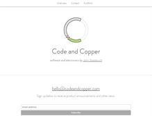 Tablet Screenshot of codeandcopper.com
